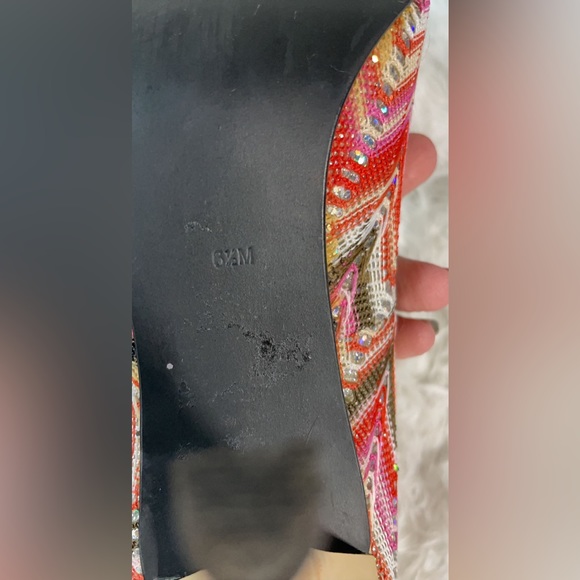 J.Renee Multi color jeweled heels. Size 6.5 - Picture 2 of 8